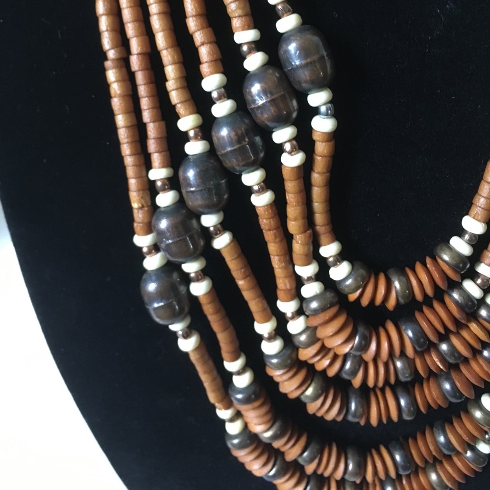 Vintage Tribal Boho Statement Bib Necklace - Picture 4 of 8